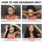 Straight Headband Wig Glueless Human Hair Wigs for Black Women None Lace Front Wig 10A Grade - Ossilee Hair