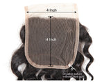 4x4 Water Wave Human Hair Lace Closure Middle Part,Free Part ,Three Part - Ossilee Hair