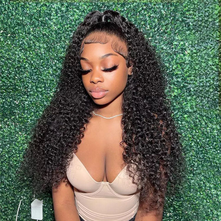 HD Transparent Lace Frontal Wigs 13x6 Jerry Curly Lace Front Wig Human Hair Little Bleached Knots Wigs Deal 9A/10A Grade - Ossilee Hair