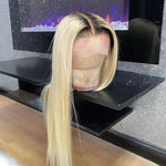 Ombre Blonde Lace Wigs 4x4/13x4 Lace Front Human Hair Wigs 1b 613 Straight Hair Wigs - Ossilee Hair