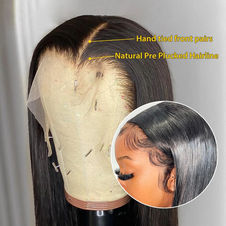 4x4/5x5/13x4 HD Transparent Lace Front Human Hair Wigs Straight Hair Glueless Skin Melt HD Lace Wigs 10A Grade - Ossilee Hair