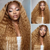 27 Color Honey Blonde 13x4 Deep Wave HD Lace Front Wigs 10A Raw Virgin Human Hair - Ossilee Hair