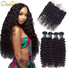 Real 9A Brazilian Deep Wave 2/3Bundles With 13x4 Pre-Plucked Lace Frontal 100% Human Hair Weave - Ossilee Hair