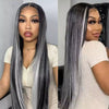 New Arrival Highlight Human Hair Wigs Platinum Blonde Straight Lace Front Wigs 5x5 HD Transparent Lace Closure Wigs - Ossilee Hair
