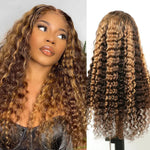 13x4/13x6 HD Lace Front Human Hair Wigs  4/27 Highlight Deep Wave Lace Front Wig Customized Piano Color - Ossilee Hair