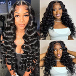 Loose Wave 5x5 HD Lace Closure Wigs Brazilian Virgin Hair 10A Unprocessed Human Hair Wigs 180% 250% Recommend - Ossilee Hair