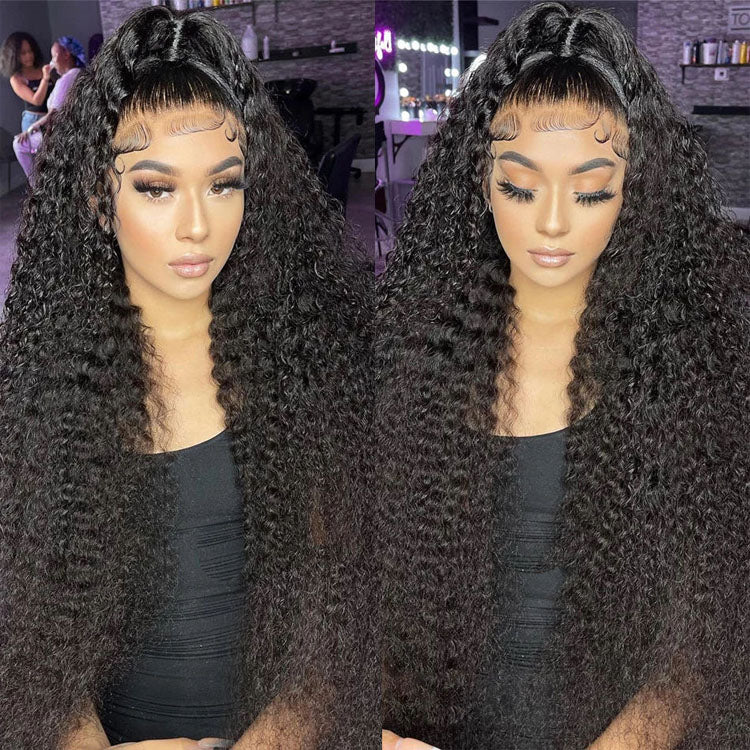 13x6 HD Lace Frontal Wig Kinky Curly Brazilian Curly Virgin Human Hair - Ossilee Hair