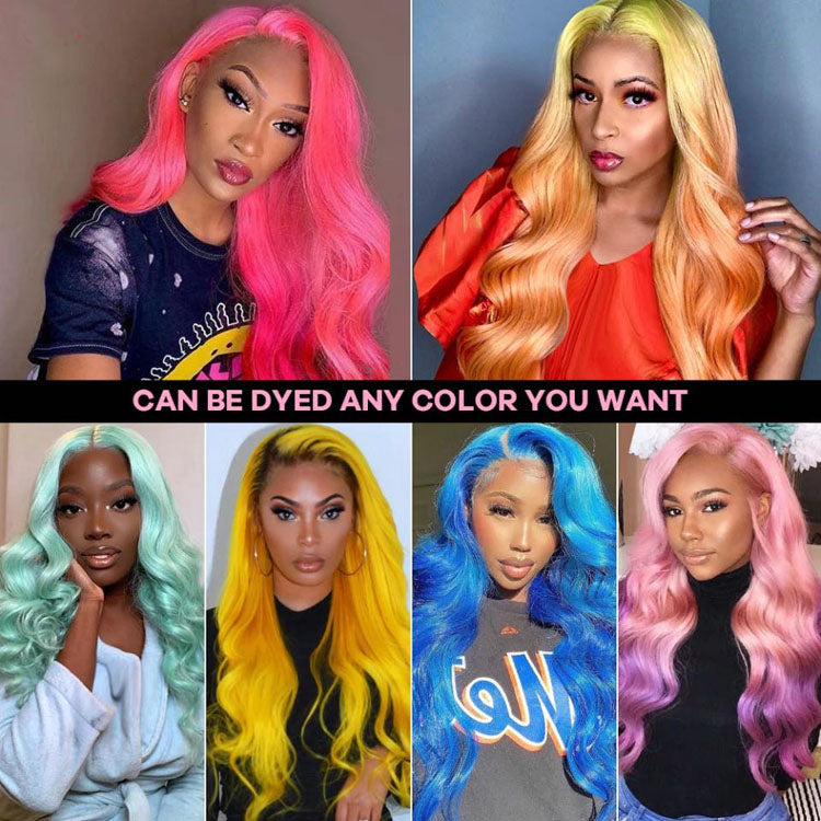 360 Lace Frontal Wigs 613 Blonde Human Hair Lace Wigs Body Wave Can be Bleached - Ossilee Hair