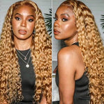 27 Color Honey Blonde 13x4 Deep Wave HD Lace Front Wigs 10A Raw Virgin Human Hair - Ossilee Hair