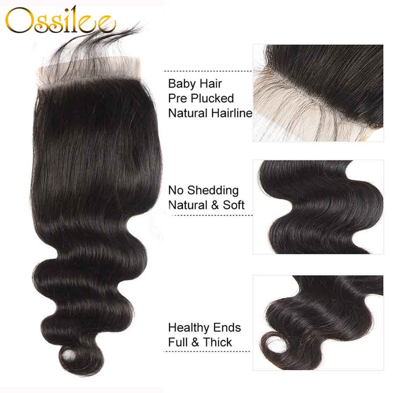 5x5 Lace Closure With Hair Bundles New Arrival Brazilian Body Wave With 5x5 Lace Closure - Ossilee Hair