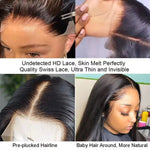 5x5 HD Lace Closure Wigs Straight Human Hair Lace Wigs Natural Hairline Thin Lace 11A Grade - Ossilee Hair