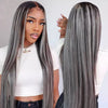 New Arrival Highlight Human Hair Wigs Platinum Blonde Straight Lace Front Wigs 5x5 HD Transparent Lace Closure Wigs - Ossilee Hair