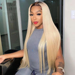 Ombre Blonde Lace Wigs 4x4/13x4 Lace Front Human Hair Wigs 1b 613 Straight Hair Wigs - Ossilee Hair