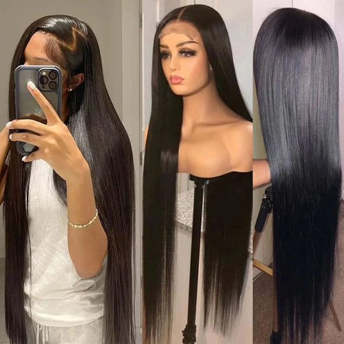 5x5 HD Lace Closure Wigs Straight Human Hair Lace Wigs Natural Hairline Thin Lace 11A Grade - Ossilee Hair