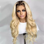 Ombre Blonde Lace Wigs 4x4/13x4 Lace Front Human Hair Wigs 1b 613 Body Wave Human Hair Wig - Ossilee Hair