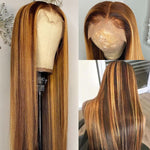 5x5 HD Lace Closure Wig Straight Highlight Human Hair Wigs 180% 250% Density 10A Grade - Ossilee Hair