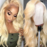 613 Blonde Body Wave Lace Front Wig 180% Destiny 100% Human Hair Natural Hairline - Ossilee Hair