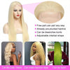 5x5/6x6 HD Transparent Lace Wigs 613 Blonde Straight Brazilian Human Hair Closure Wig - Ossilee Hair