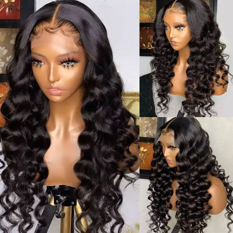 Loose Wave 5x5 HD Lace Closure Wigs Brazilian Virgin Hair 10A Unprocessed Human Hair Wigs 180% 250% Recommend - Ossilee Hair