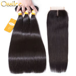 9A Unprocessed Virgin Human Hair With 4x4 Lace Closure Top Quality - Ossilee Hair