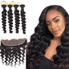 Real 9A Loose Deep Wave Virgin Hair 3Bundles With 13x4 Pre-Plucked Lace Frontal - Ossilee Hair