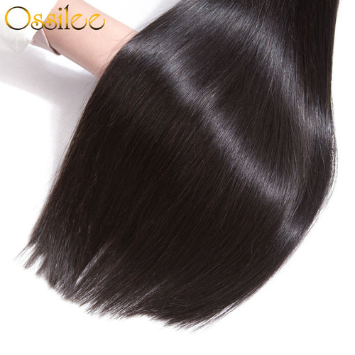 3 Bundles 9A Malaysian Straight Virgin Hair Weave No Shedding ,Can Be Dyed - Ossilee Hair