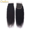 Kinky Straight 3Pcs With Lace Closure 9A Grade Brazilian Human Hair Weave Bundles - Ossilee Hair