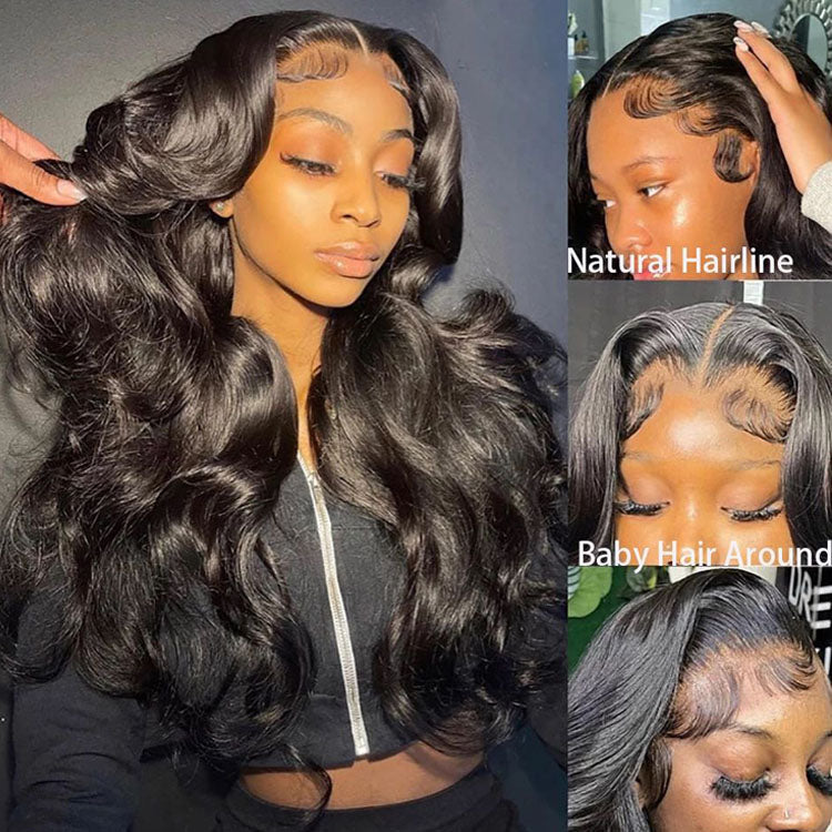 13x6 Lace Front Wigs Body Wave HD Lace Front Wigs Human Hair Pre Plucked Lace Frontal Wigs - Ossilee Hair