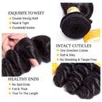 Real 9A Grade 4 Bundles With 1Pc Closure Brazilian Loose Wave 100% Virgin Human Hair Weave Bundles - Ossilee Hair