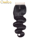 4x4 Body Wave Human Hair Lace Closure Middle Part,Free Part ,Three Part - Ossilee Hair