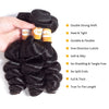 Brazilian Loose Wave 3 Bundles 9A Grade Virgin Human Hair Weave - Ossilee Hair