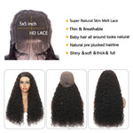 Water Wave 5x5 HD Lace Closure Wig 180% &250% Density Human Hair Lace Wig 11A Grade - Ossilee Hair