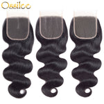 4x4 Body Wave Human Hair Lace Closure Middle Part,Free Part ,Three Part - Ossilee Hair