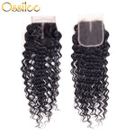 4x4 Deep Wave Human Hair Lace Closure Middle Part,Free Part ,Three Part - Ossilee Hair