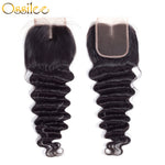 4x4 Loose Deep Wave Human Hair Lace Closure Middle Part,Free Part ,Three Part - Ossilee Hair