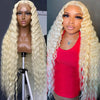 13x4 Loose Deep Wave 613 Blonde Lace Front Wigs Brazilian Human Hair - Ossilee Hair