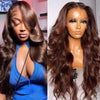 Color 4 Chocolate Brown Lace Front Wigs 4x4/13x4 Body Wave Human Hair HD Lace Wigs 10A Grade - Ossilee Hair