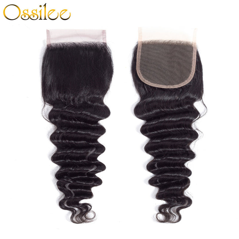 4 Bundles With 1Pc Closure Brazilian Loose Deep Wave 100% Human Hair Weave Bundles New Arrival - Ossilee Hair