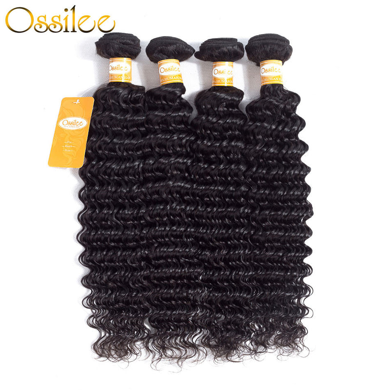 Brazilian Deep Wave 3 Bundles 9A Grade Virgin Human Hair Weave Ossilee Hair Products - Ossilee Hair
