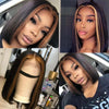 4x4/13x4 HD Lace Front Wigs Highlight Blonde Straight Human Hair Lace Wigs Ombre Colored Wigs - Ossilee Hair