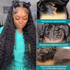 Crimps Slay Deep Wave 360 HD Lace Frontal Wig High Ponytails Pre Plucked With Baby Hair Swiss Lace 100% Human Hair - Ossilee Hair