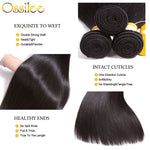 Malaysian Straight Hair With Lace Closure 5Pcs/lot Malaysian Hair Bundles Remy Straight Hair - Ossilee Hair