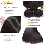 4 Bundles Straight Virgin Hair With Swiss Lace Closure - Ossilee Hair