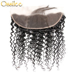 2/3Bundles With 13x4 Pre-Plucked 9A Deep Wave Lace Frontal Natural Color 100% Human Hair Weave - Ossilee Hair