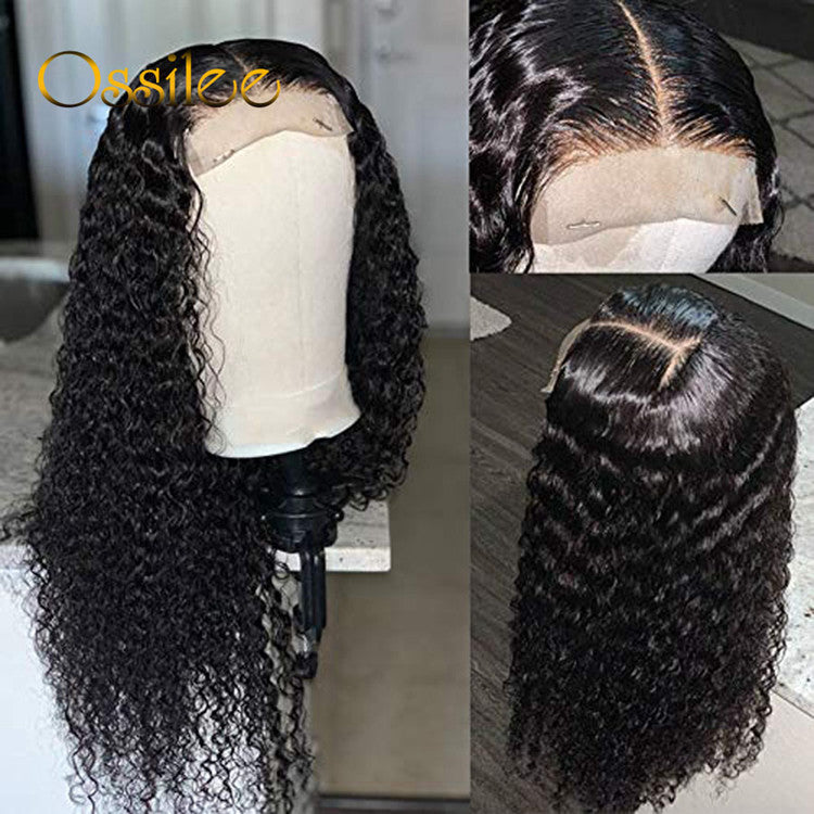 Deep Wave 4x4 HD Lace Wig 6x6 Lace Closure Wig 180% Density Deep Wave Remy Hair Lace Wig 11A Grade - Ossilee Hair