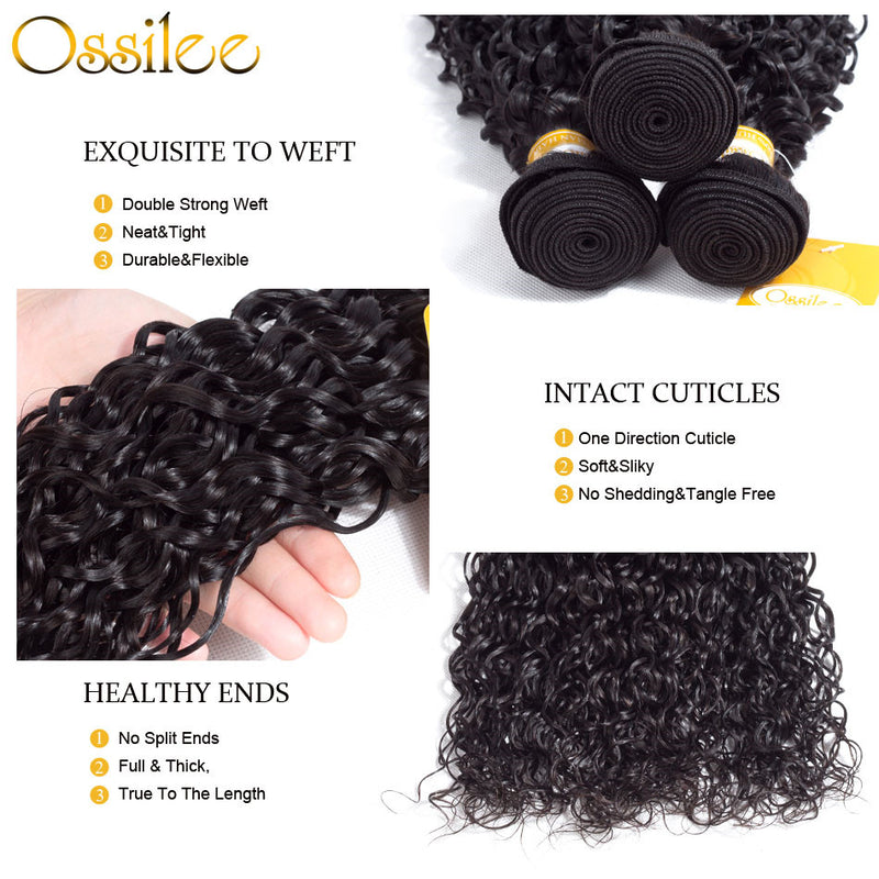 Brazilian Water Wave 3 Bundles 9A Grade Water Wave High Quality - Ossilee Hair