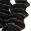 Indian Virgin Hair Bundles 9A Grade 3Pcs Loose Deep Wave With 4x4 Lace Closure Soft - Ossilee Hair
