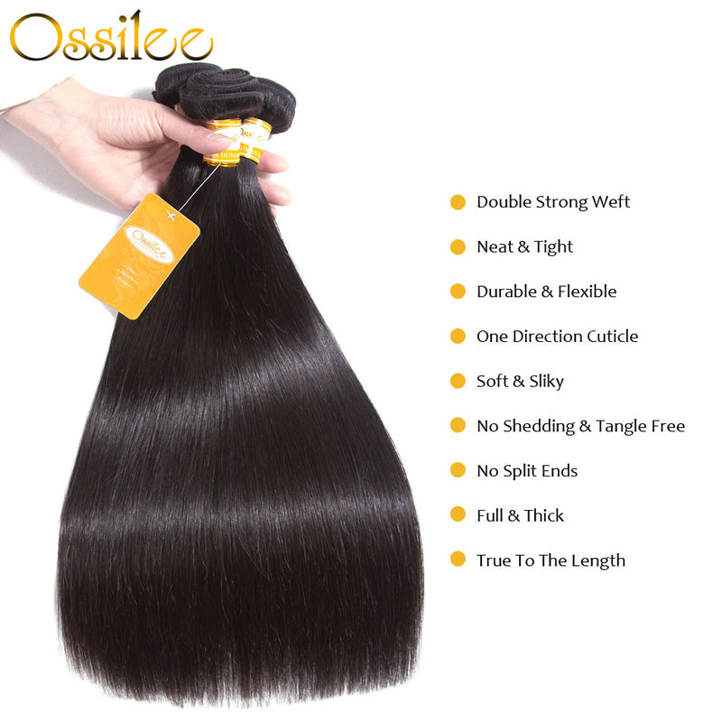 9A Unprocessed Virgin Human Hair With 4x4 Lace Closure Top Quality - Ossilee Hair