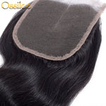 4x4 Body Wave Human Hair Lace Closure Middle Part,Free Part ,Three Part - Ossilee Hair