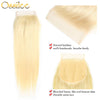 Blonde #613 Brazilian Straight 3 Bundles With 1 Piece 4x4 Lace Closure Shiny and soft Color Hair - Ossilee Hair